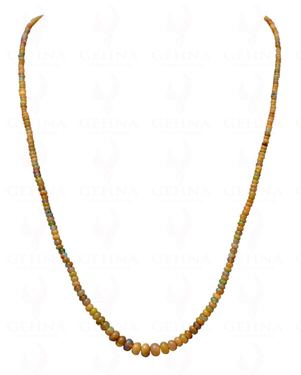 Opal gemstone Round Shaped Beads String Necklace NS-1692