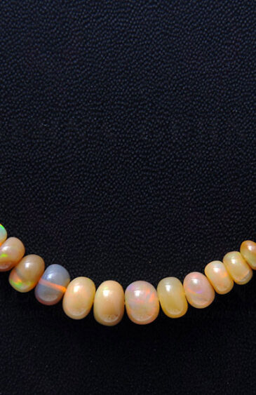 Opal gemstone Round Shaped Beads String Necklace NS-1692
