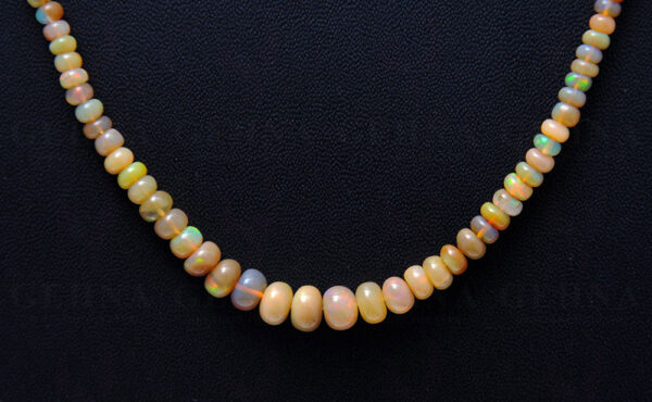 Opal gemstone Round Shaped Beads String Necklace NS-1692