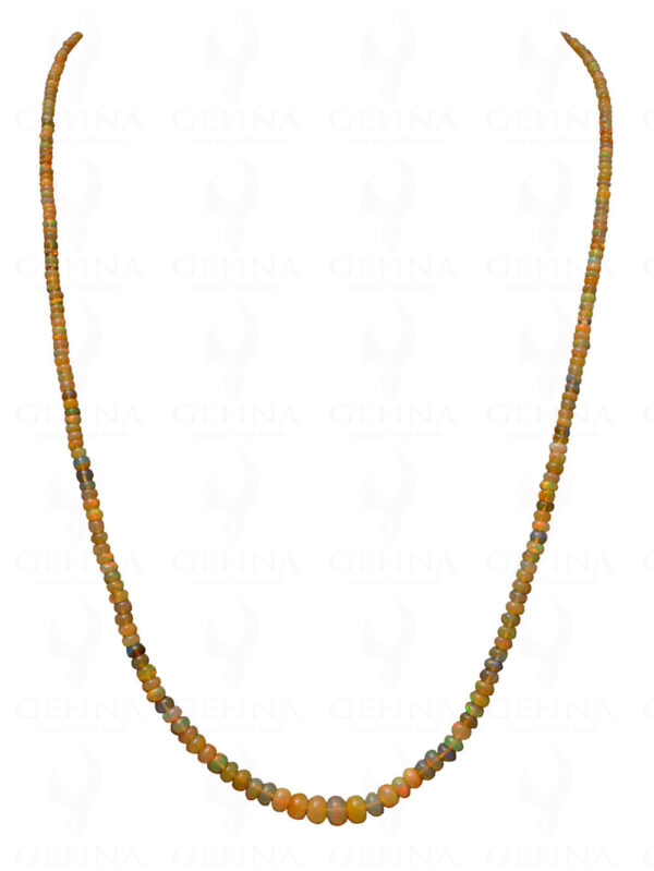 Opal gemstone Round Shaped Beads String Necklace NS-1695