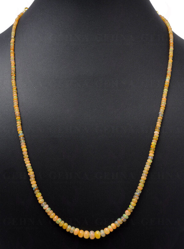 Opal gemstone Round Shaped Beads String Necklace NS-1695