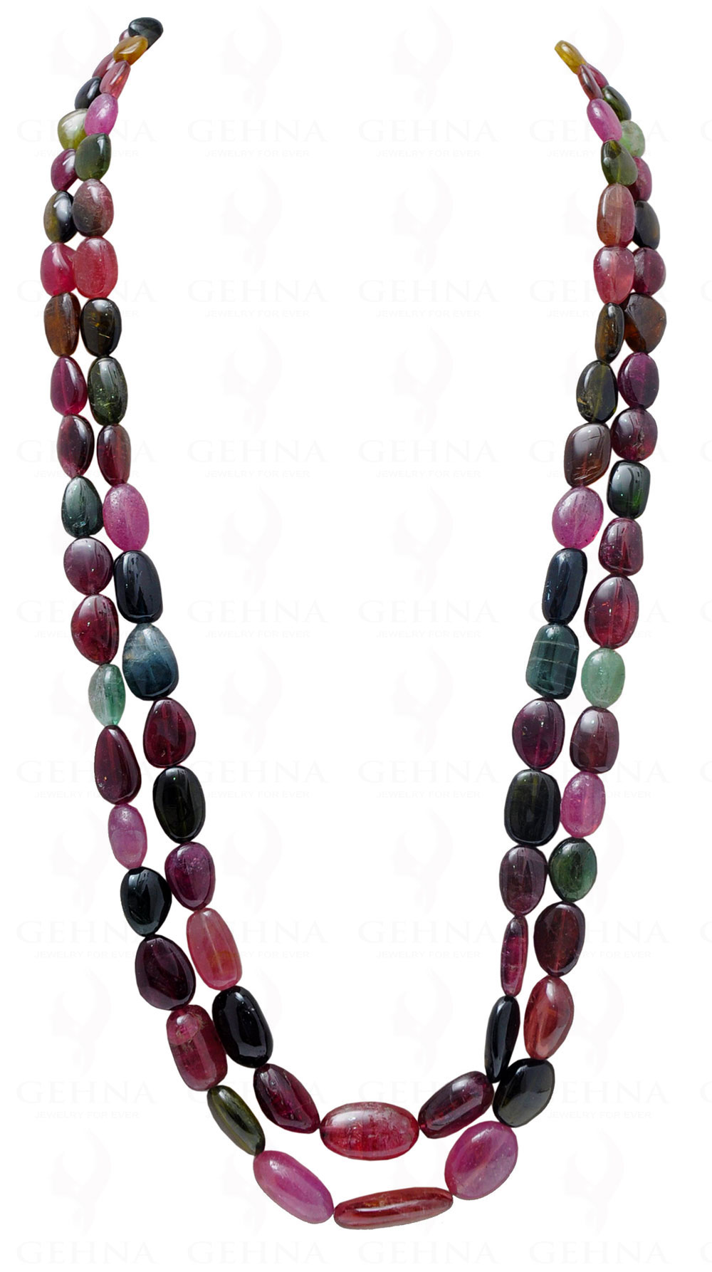 24" Inches Fine Quality Multi Tourmaline Gemstone Tumble Shaped Necklace NS-1697