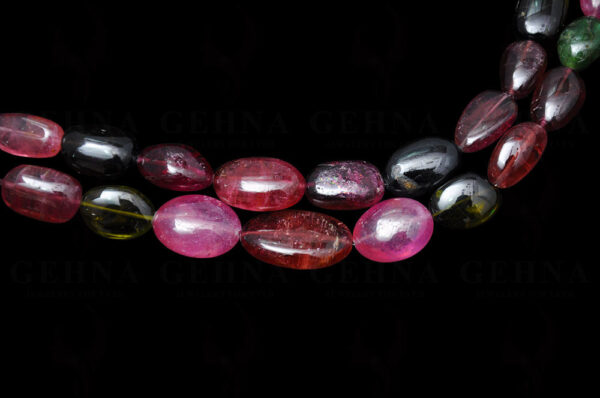 24" Inches Fine Quality Multi Tourmaline Gemstone Tumble Shaped Necklace NS-1697