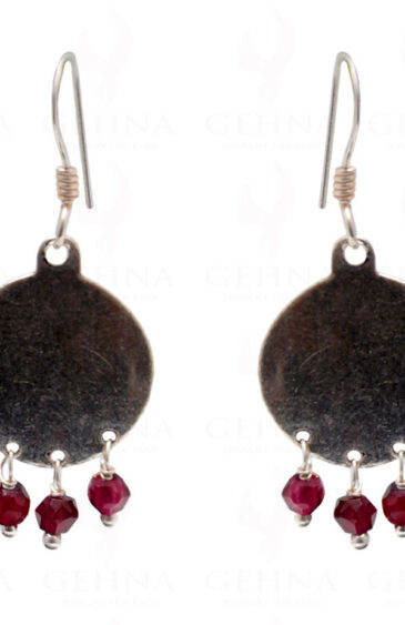 Red Garnet Gemstone Earring In .925 Sterling Silver ES-1710