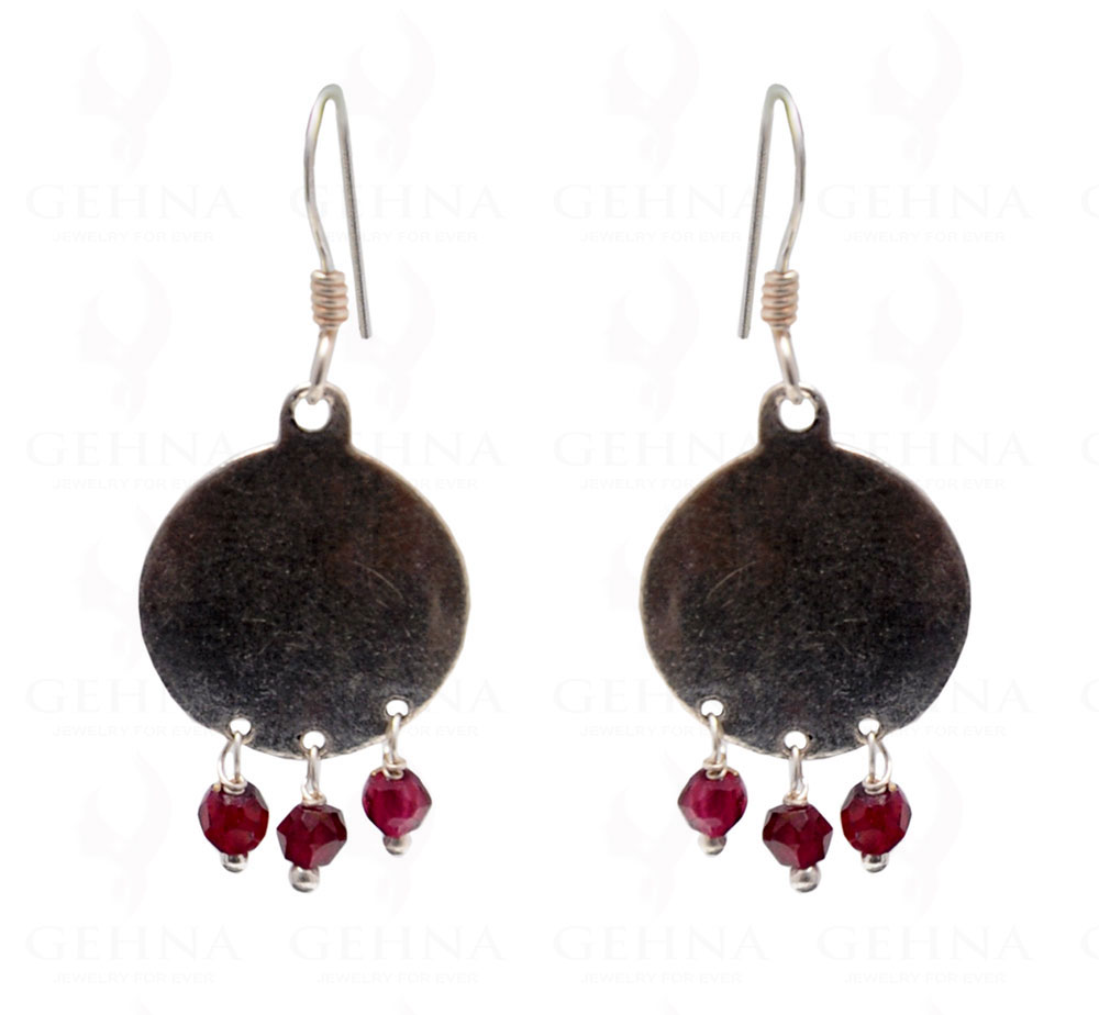 Red Garnet Gemstone Earring In .925 Sterling Silver ES-1710