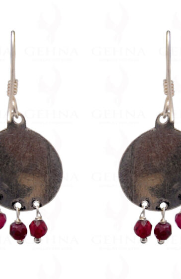 Red Garnet Gemstone Earring In .925 Sterling Silver ES-1710