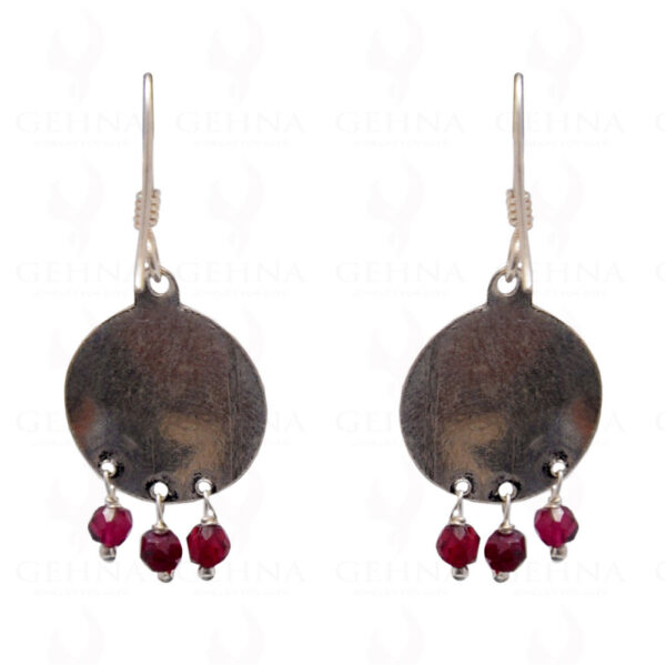 Red Garnet Gemstone Earring In .925 Sterling Silver ES-1710