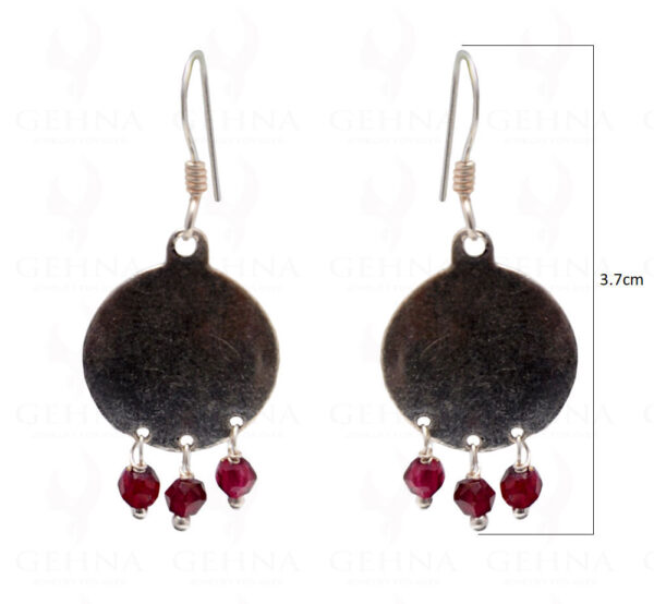 Red Garnet Gemstone Earring In .925 Sterling Silver ES-1710