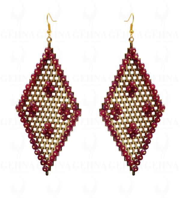 Ruby Gemstone Earring In .925 Sterling Silver ES-1711