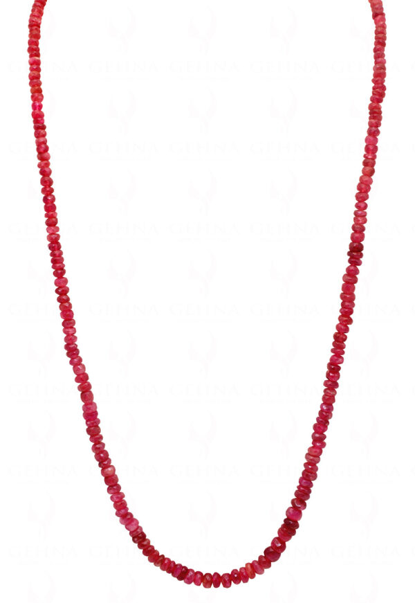 30" Inches of Pink Tourmaline Gemstone Faceted Bead Necklace NS-1718