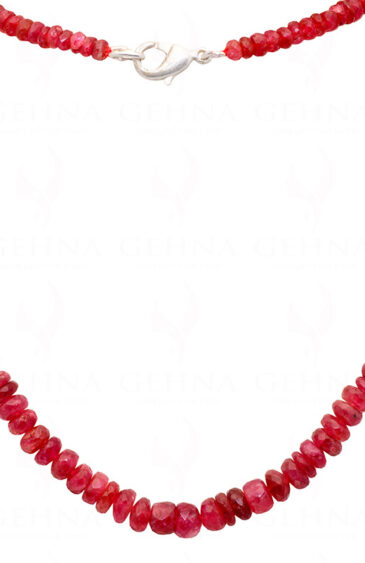 30″ Inches of Pink Tourmaline Gemstone Faceted Bead Necklace NS-1718