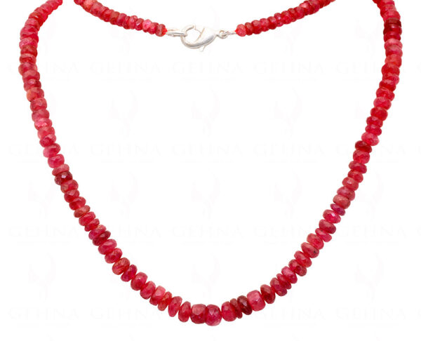 30" Inches of Pink Tourmaline Gemstone Faceted Bead Necklace NS-1718