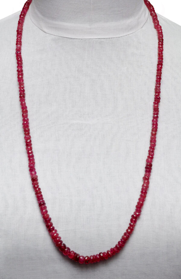 30" Inches of Pink Tourmaline Gemstone Faceted Bead Necklace NS-1718