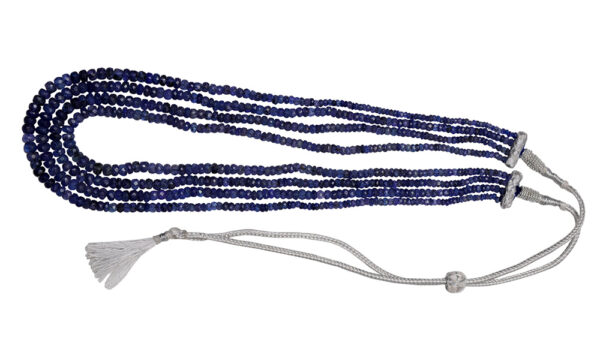 4 Rows of tanzanite Gemstone Faceted Bead Necklace NS-1722