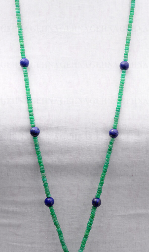 42" Inches Emerald & Lapis Lazuli Gemstone Beaded Necklace NS-1724