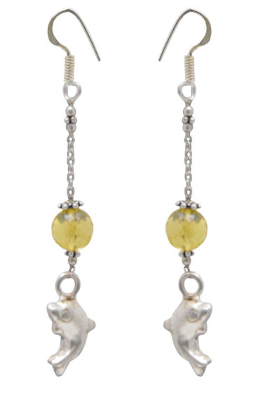 Lemon Topaz Gemstone Earring With Silver Element In .925 Silver ES-1727