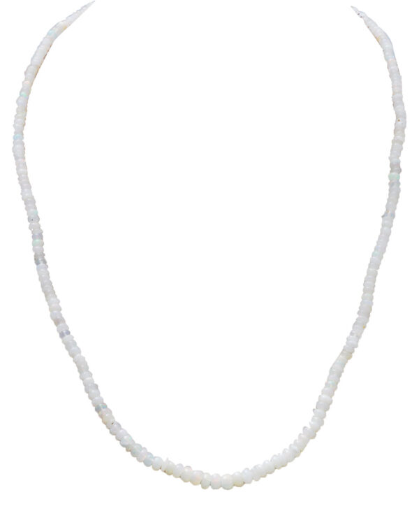 Natural Opal Gemstone Round Shaped Beaded Necklace NS-1733