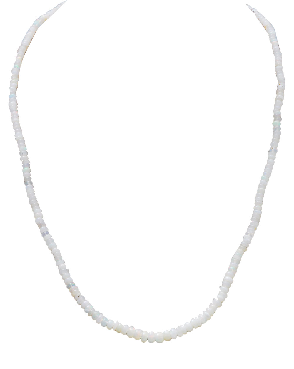 Natural Opal Gemstone Round Shaped Beaded Necklace NS-1733