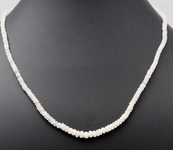 Natural Opal Gemstone Round Shaped Beaded Necklace NS-1733