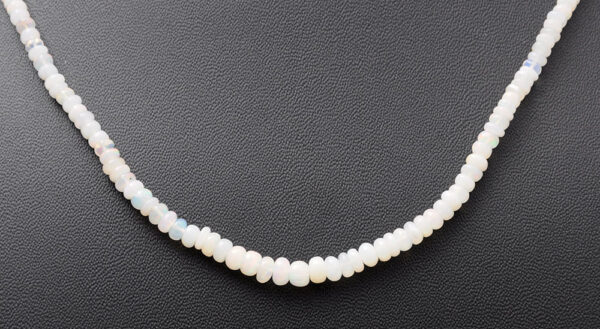 Natural Opal Gemstone Round Shaped Beaded Necklace NS-1733