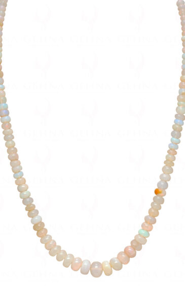 Natural Opal Gemstone Round Shaped Beaded Necklace NS-1734