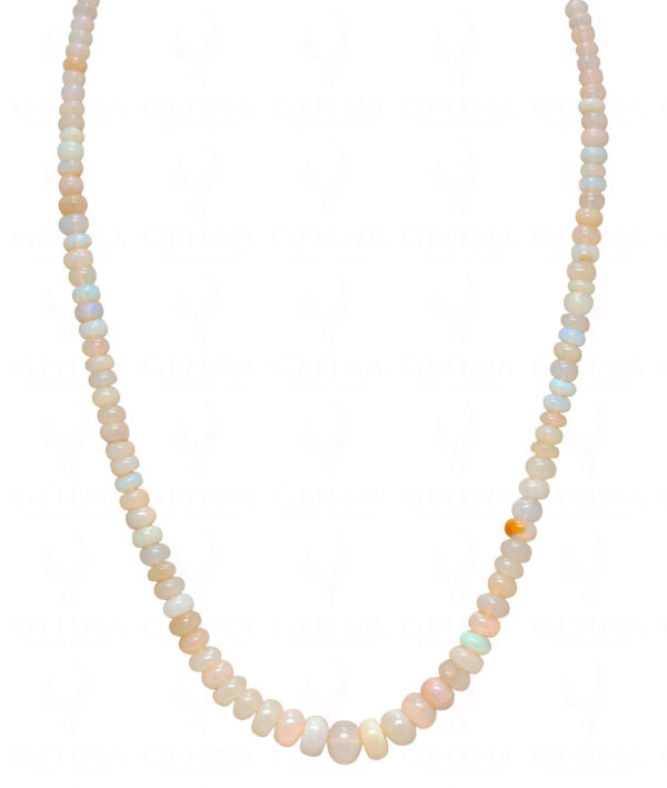 Natural Opal Gemstone Round Shaped Beaded Necklace NS-1734