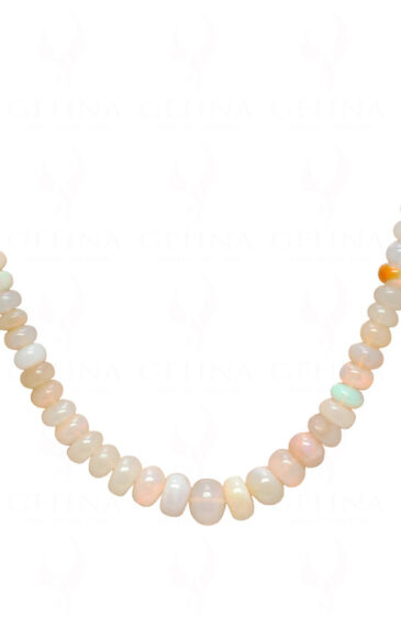 Natural Opal Gemstone Round Shaped Beaded Necklace NS-1734