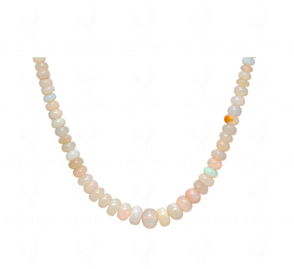 Natural Opal Gemstone Round Shaped Beaded Necklace NS-1734