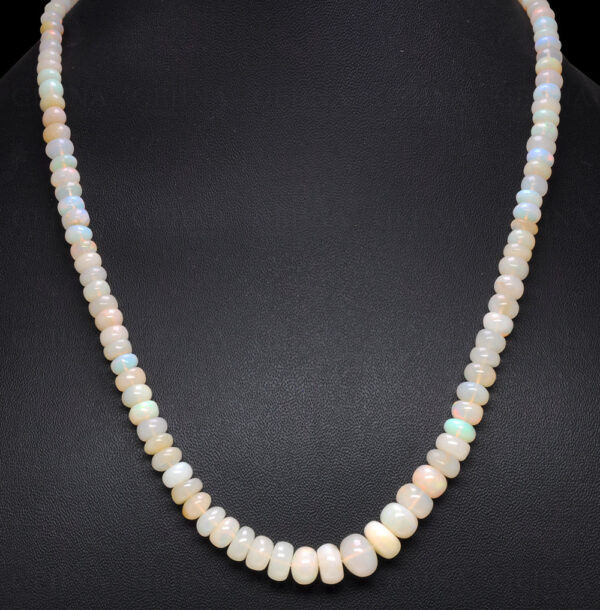 Natural Opal Gemstone Round Shaped Beaded Necklace NS-1734