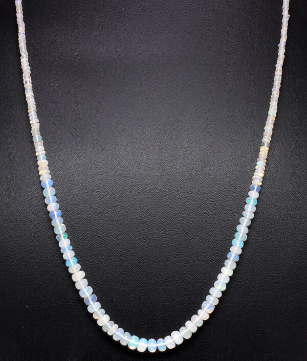 Natural Opal Gemstone Round Shaped Beaded Necklace NS-1735