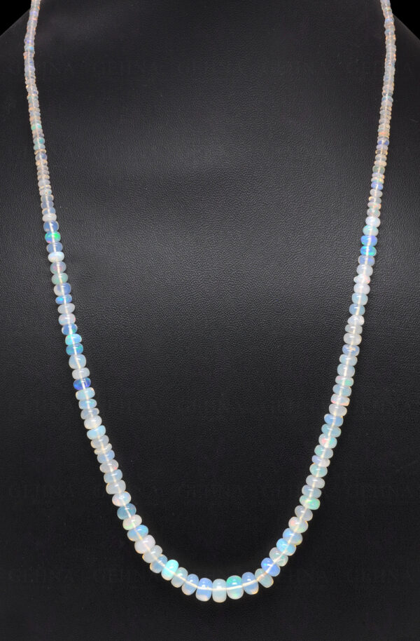 Natural Opal Gemstone Round Shaped Beaded Necklace NS-1736