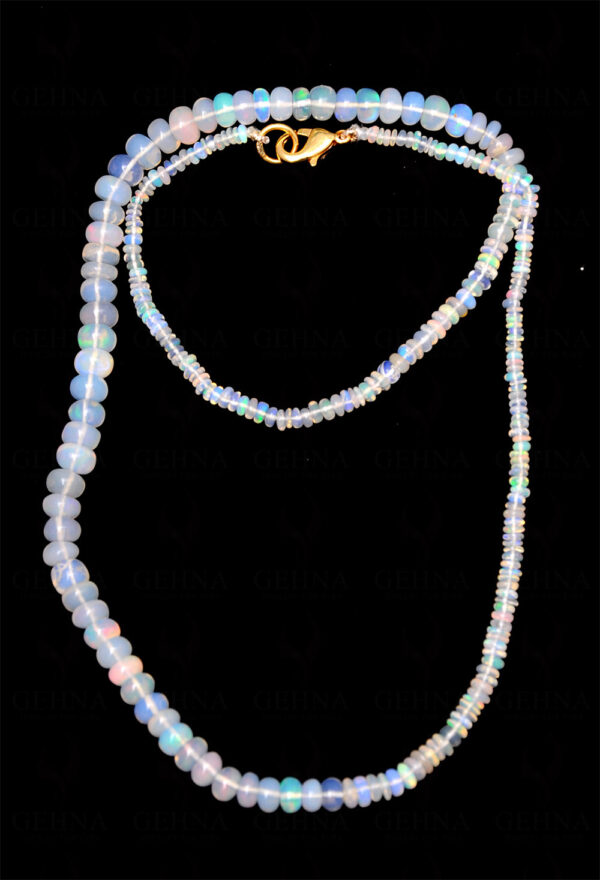 Natural Opal Gemstone Round Shaped Beaded Necklace NS-1736