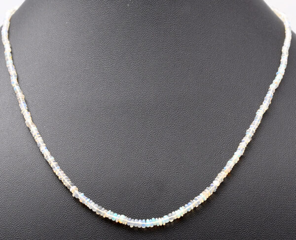 Natural Opal Gemstone Round Shaped Beaded Necklace NS-1737