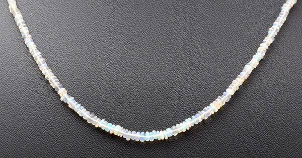 Natural Opal Gemstone Round Shaped Beaded Necklace NS-1737