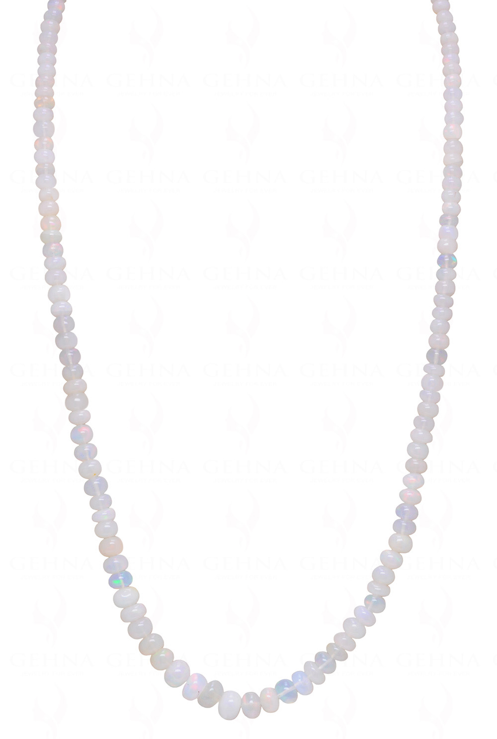 Opal Gemstone Round Shaped Bead Necklace NS-1739