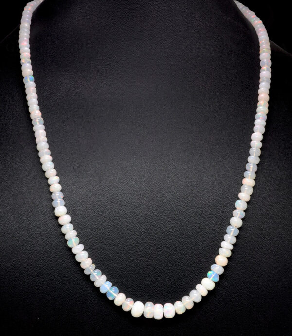 Opal Gemstone Round Shaped Bead Necklace NS-1739