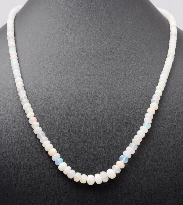 Opal Gemstone Round Shaped Bead Necklace NS-1739