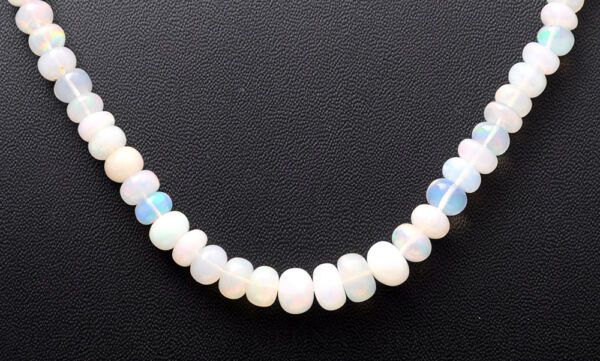 Opal Gemstone Round Shaped Bead Necklace NS-1739