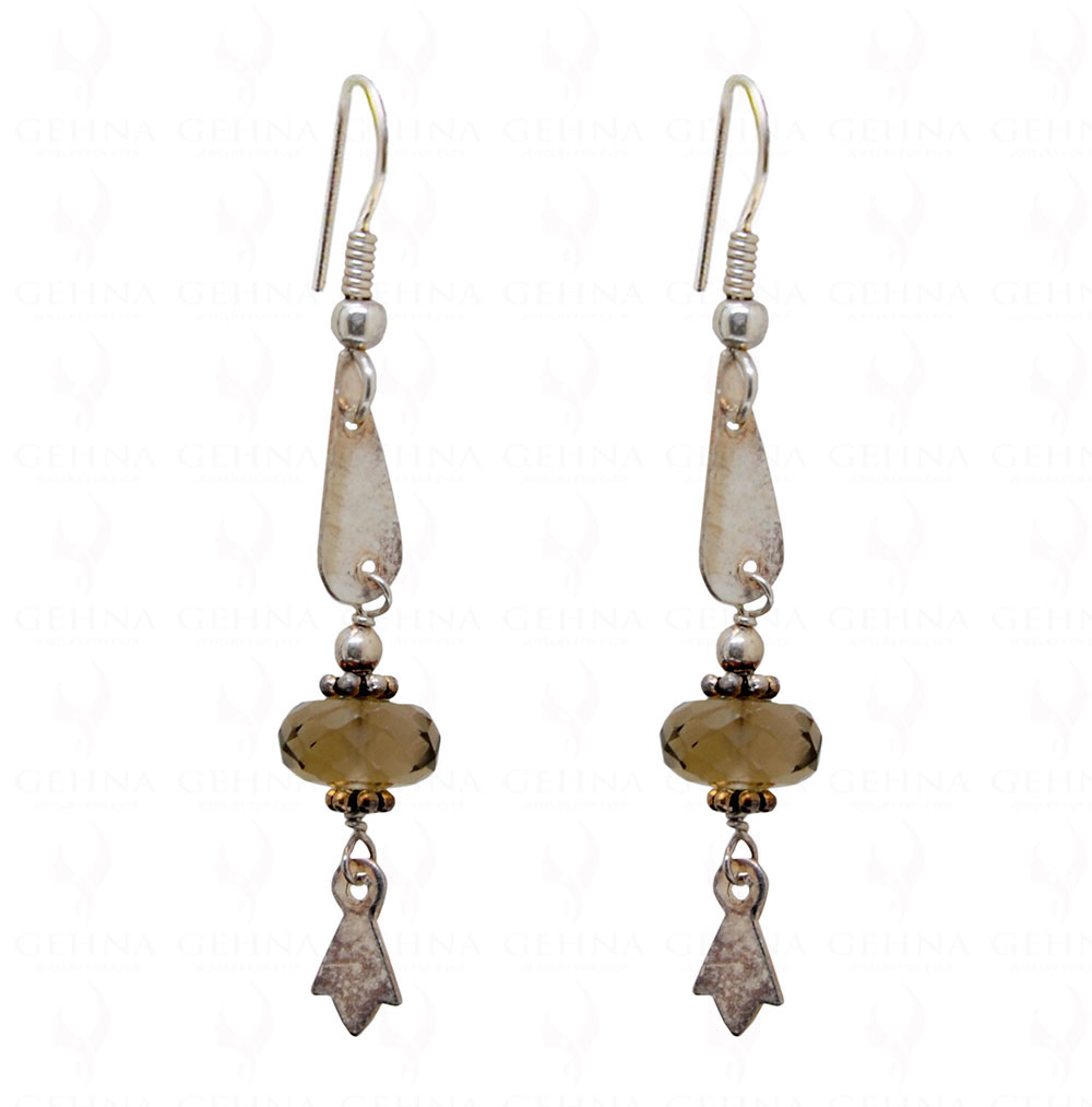 Lemon Topaz Faceted Bead Earrings ES-1743