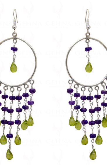 Amethyst & Peridot Beads Earrings ES-1749