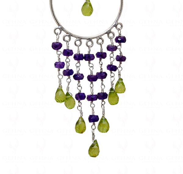 Amethyst & Peridot Beads Earrings ES-1749