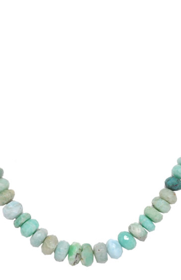 Chrysoprase Gemstone Faceted Beaded Necklace NS-1749