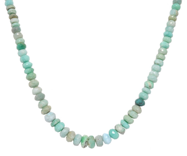 Chrysoprase Gemstone Faceted Beaded Necklace NS-1749