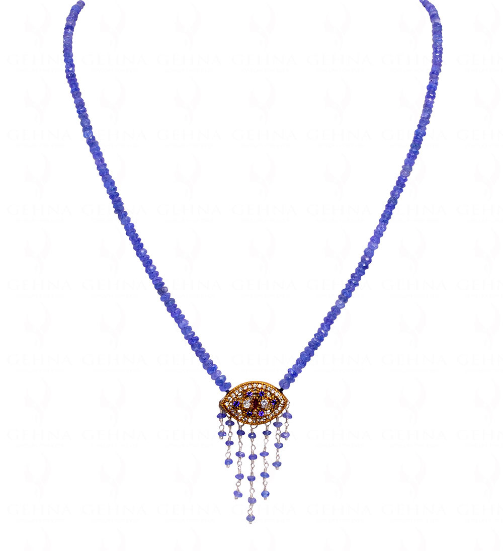 tanzanite gemstone faceted bead necklace with stone studded Necklace NS-1755