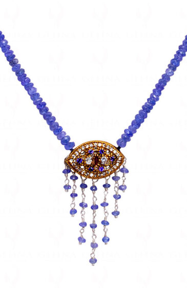 tanzanite gemstone faceted bead necklace with stone studded Necklace NS-1755
