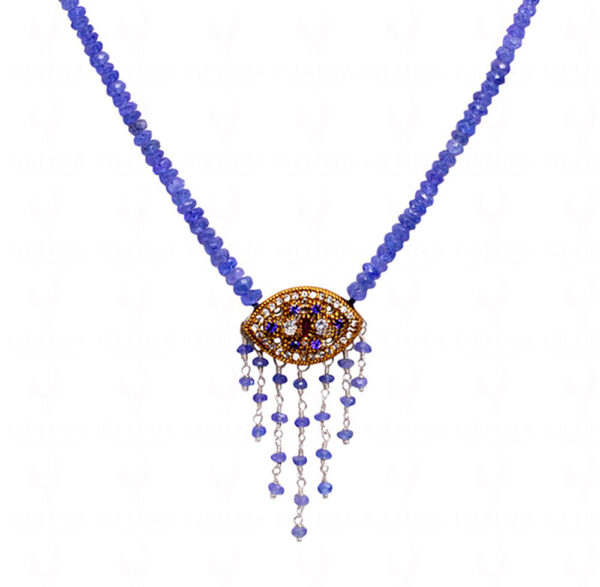 tanzanite gemstone faceted bead necklace with stone studded Necklace NS-1755