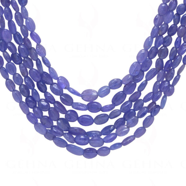 6 rows necklace of natural tanzanite beads NS-1757