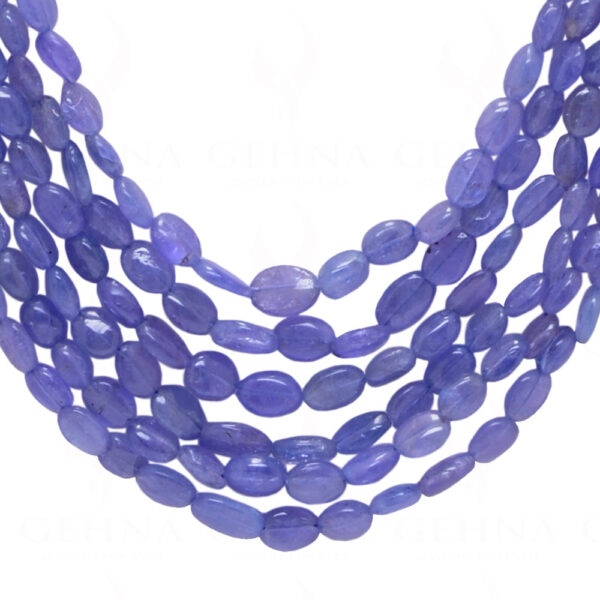 6 rows necklace of natural tanzanite beads NS-1757