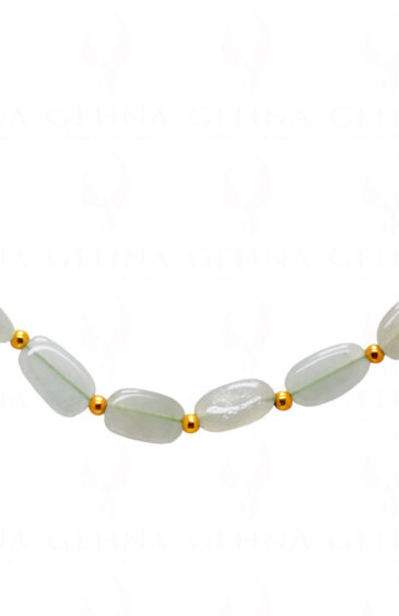 green aventurine gemstone faceted bead necklace NS-1759