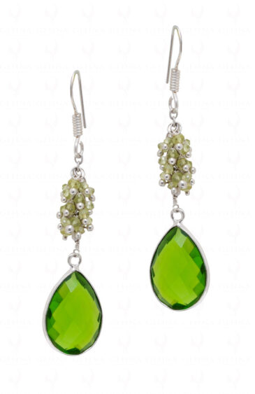 Peridot Gemstone Beaded Earrings ES-1760